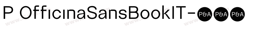 P OfficinaSansBookIT字体转换
